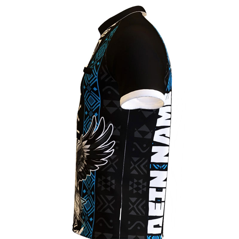 Crazy Eagle Dartshirt (Schwarz-Cyan)