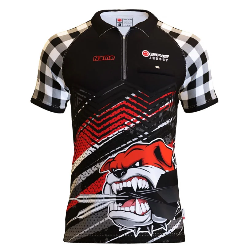 Aggressive Bulldog - Dartshirt _ Rot