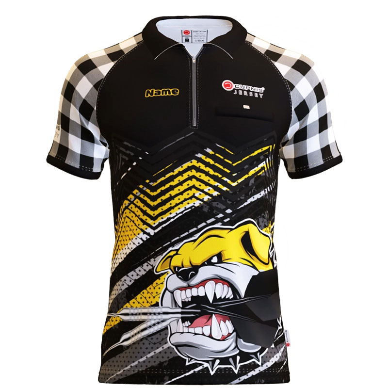 Aggressive Bulldog Dartshirt Gelb