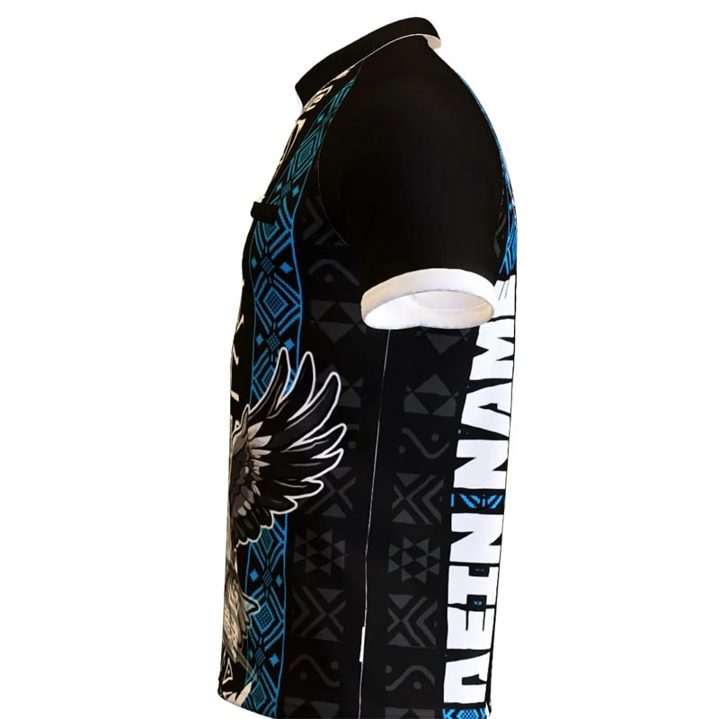 Crazy Eagle Dartshirt (Schwarz-Cyan)