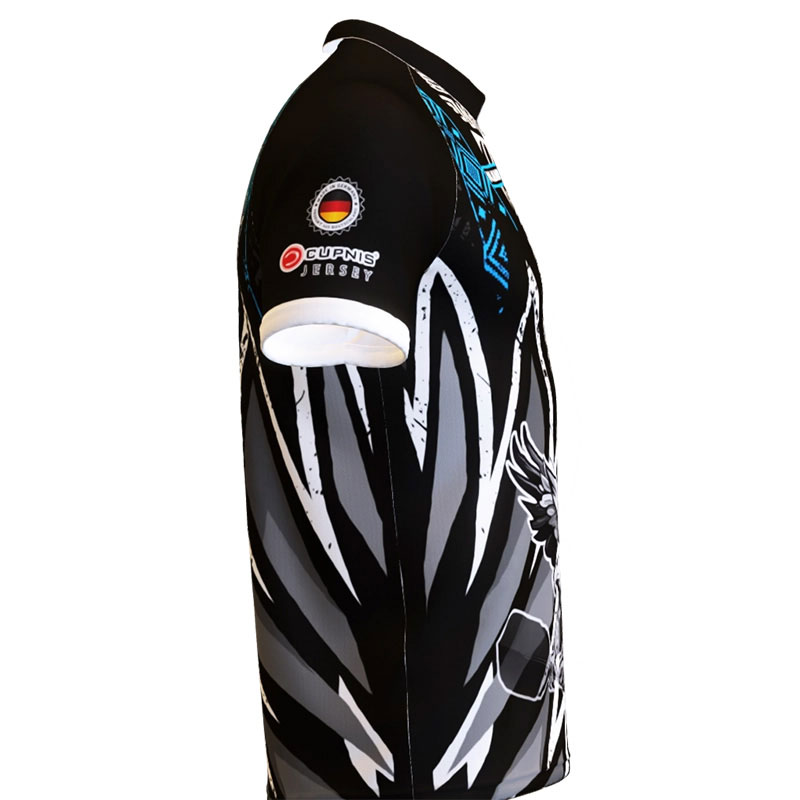 Crazy Eagle Dartshirt (Schwarz-Cyan)