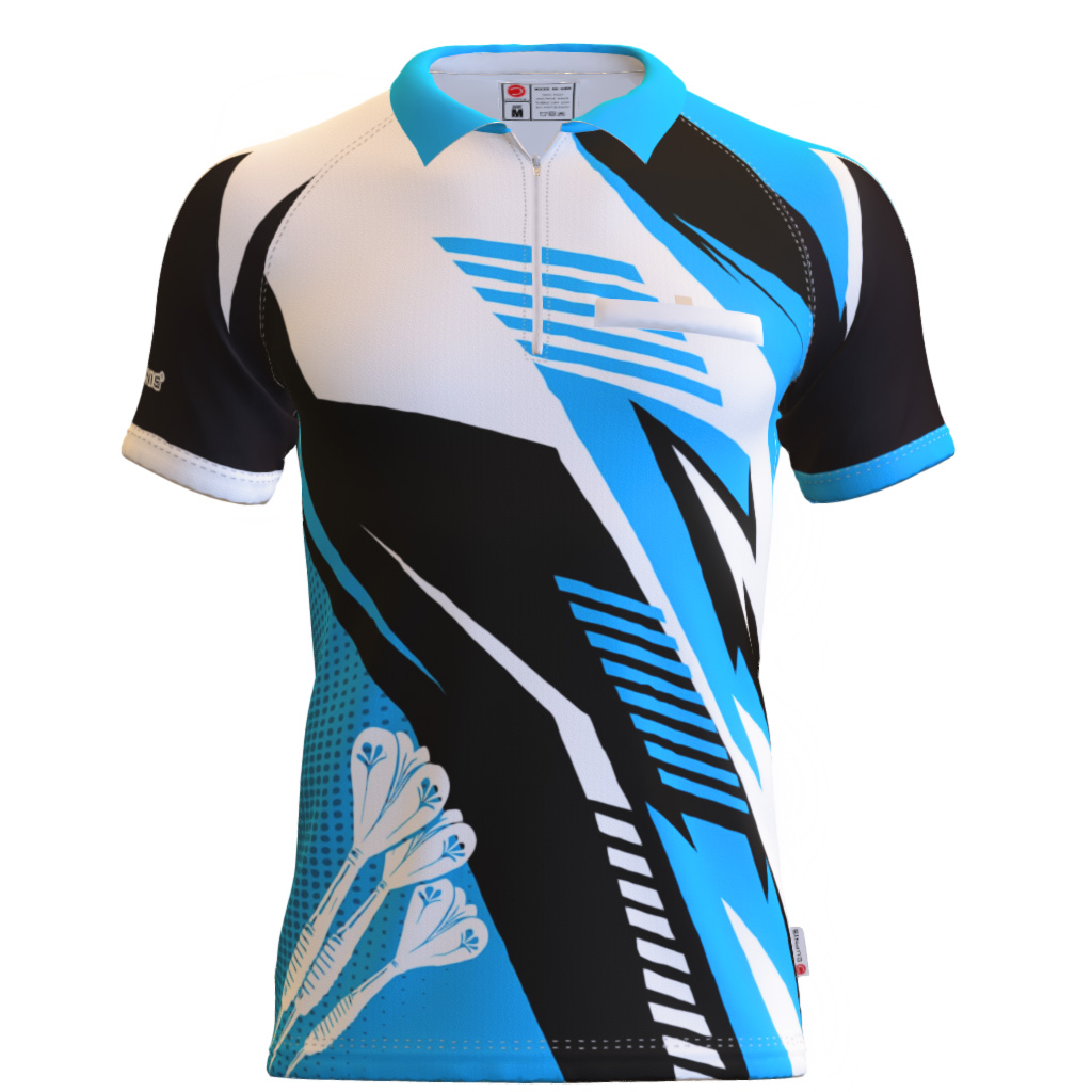 Warcraft  Dartshirt - Cyan  – Standardkragen