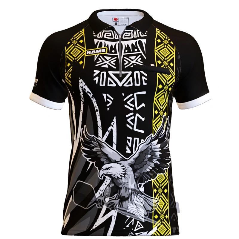 Crazy-Eagle-Dartshirt-schwarz-gelb