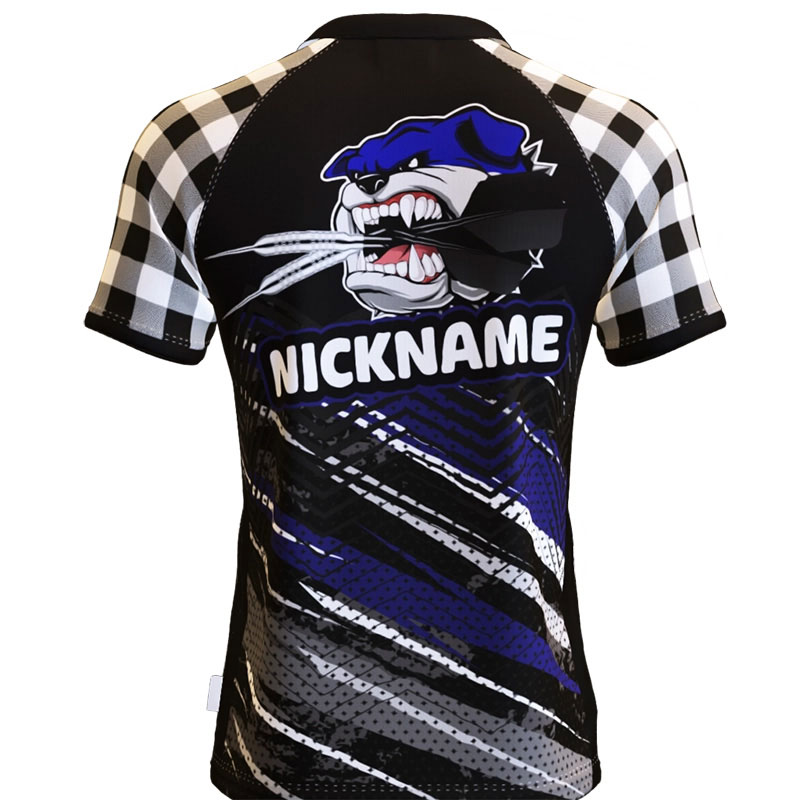 Aggressive Bulldog Dartshirt Blau