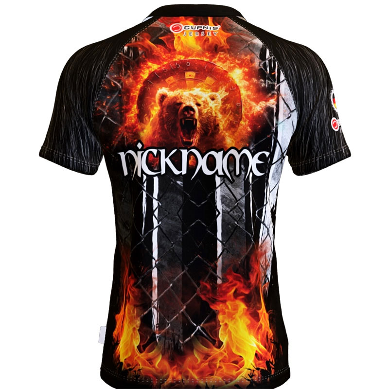 Bear Fire Dartshirt Personalisiert | Standardkragen