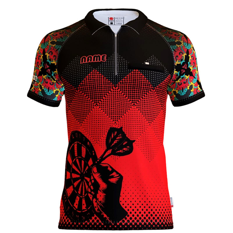 Nightmare Dartshirt Rot Schwarz