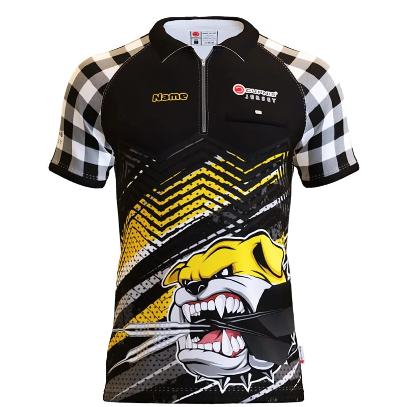 Aggressive Bulldog Dartshirt Gelb