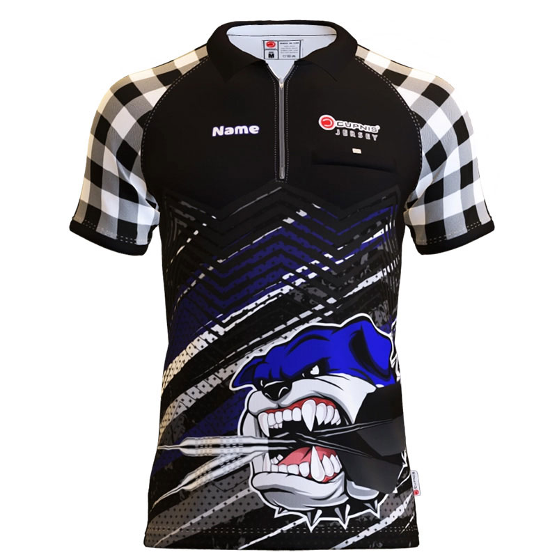 Aggressive Bulldog Dartshirt Blau