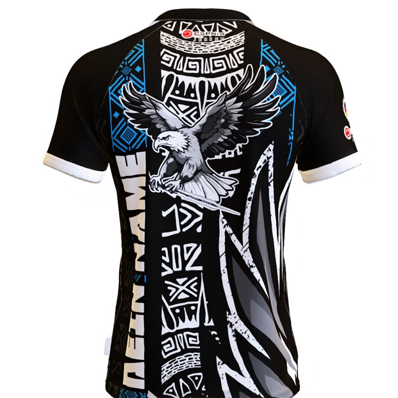 Crazy Eagle Dartshirt (Schwarz-Cyan)