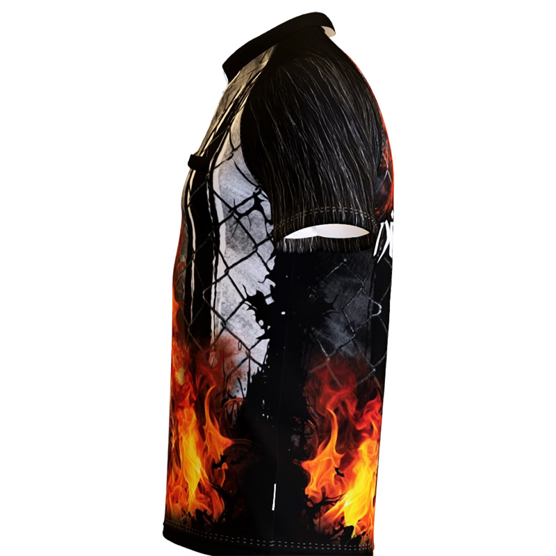Bulldog Fire Dartshirt Personalisiert | Standardkrage